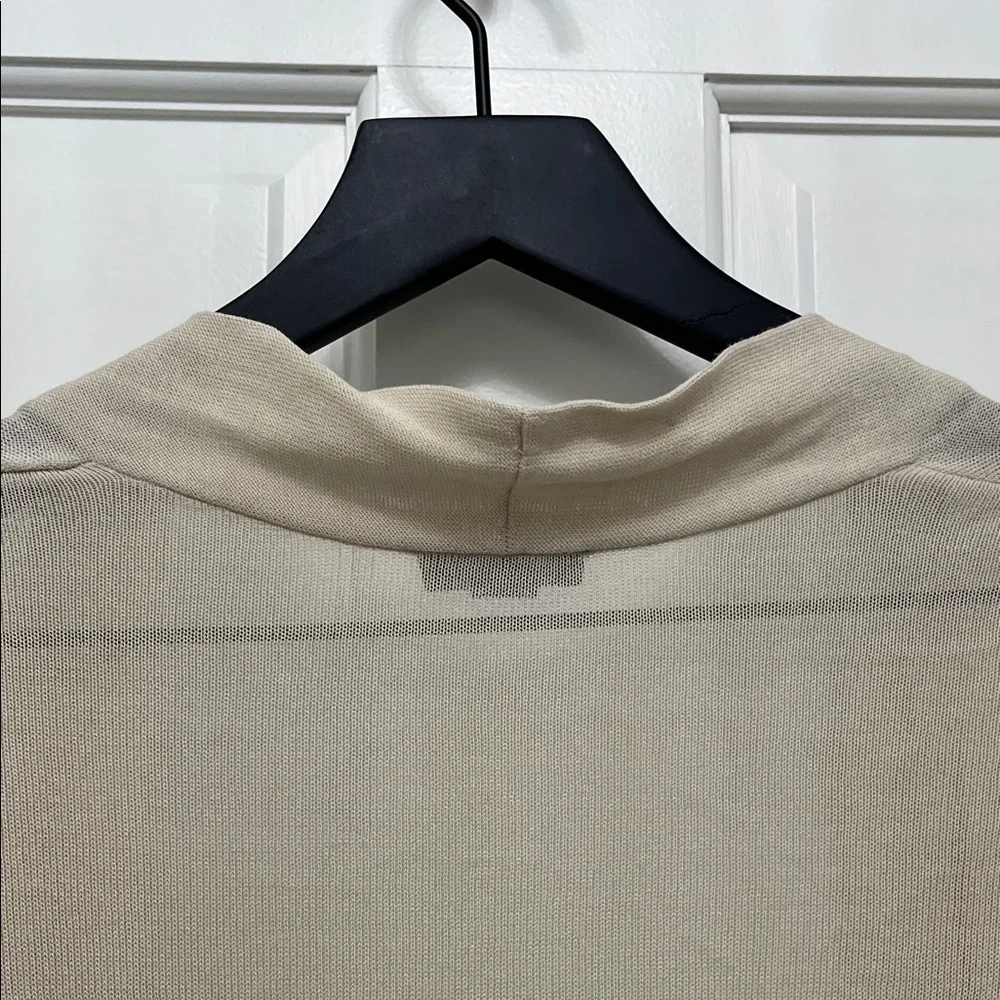 J. Jill Wearever Collection Cream Lightweight Knit Open Cardigan - Size Medium